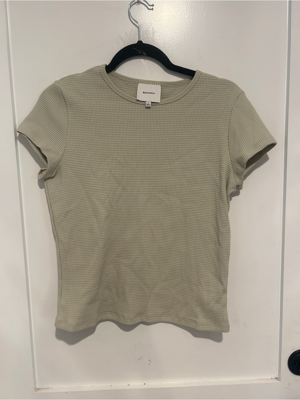Reformation Waffle Knit Tee size Large